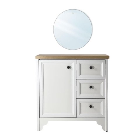 Gabinete Armário Banheiro Ditália C/tampo+espelho Bn-05 Cor:branco