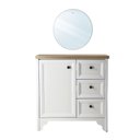 Ver imagem 1 de Gabinete Armário Banheiro Ditália C/tampo+espelho Bn-05 Cor:branco