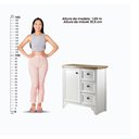 Ver imagem 6 de Gabinete Armário Banheiro Ditália C/tampo+espelho Bn-05 Cor:branco