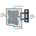 Ver imagem 2 de Suporte de Tv Articulado de 14" À 42'' 302w