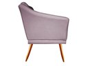 Ver imagem 3 de Poltrona Decorativa Agatha Suede Rosê Pés Madeira Mz Decor