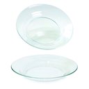 Ver imagem 1 de Kit Jogo Prato Fundo Transparente em Vidro 8 Peças 22,5cm