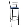 Kit 4 Banquetas Alta Preta Cozinha Gourmet Americana Balcão:azul - 7