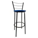 Ver imagem 7 de Kit 4 Banquetas Alta Preta Cozinha Gourmet Americana Balcão:azul