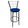 Kit 4 Banquetas Alta Preta Cozinha Gourmet Americana Balcão:azul - 6