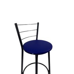 Kit 4 Banquetas Alta Preta Cozinha Gourmet Americana Balcão:azul - 3
