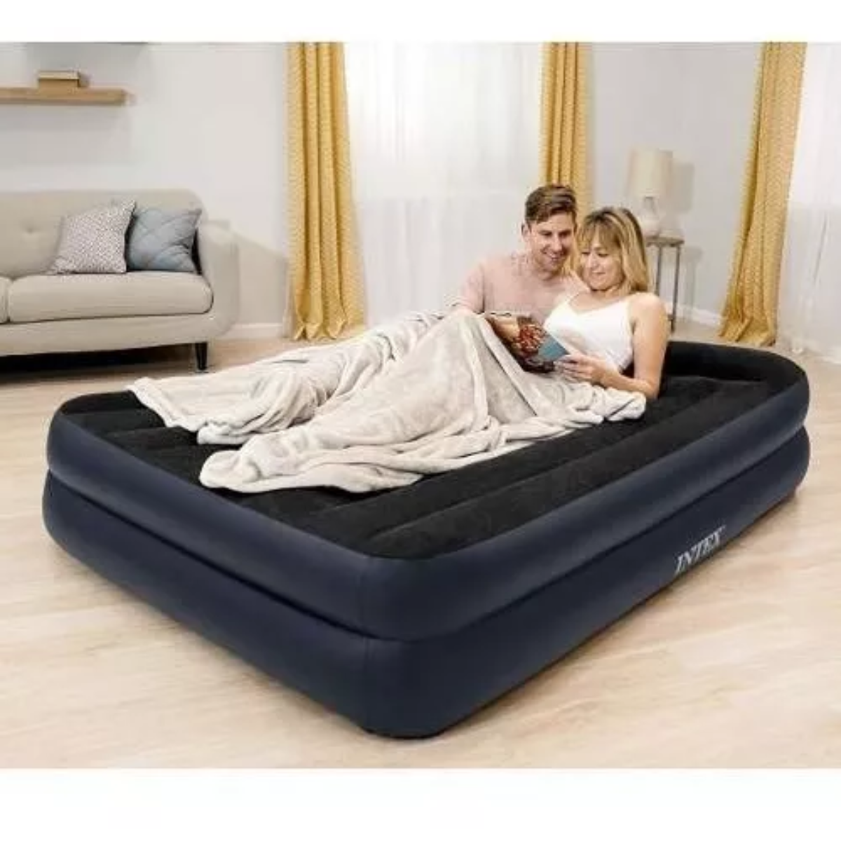 Colchão Inflável Casal Queen C/ Bomba Elétrica Embutida:preto/220v - 3