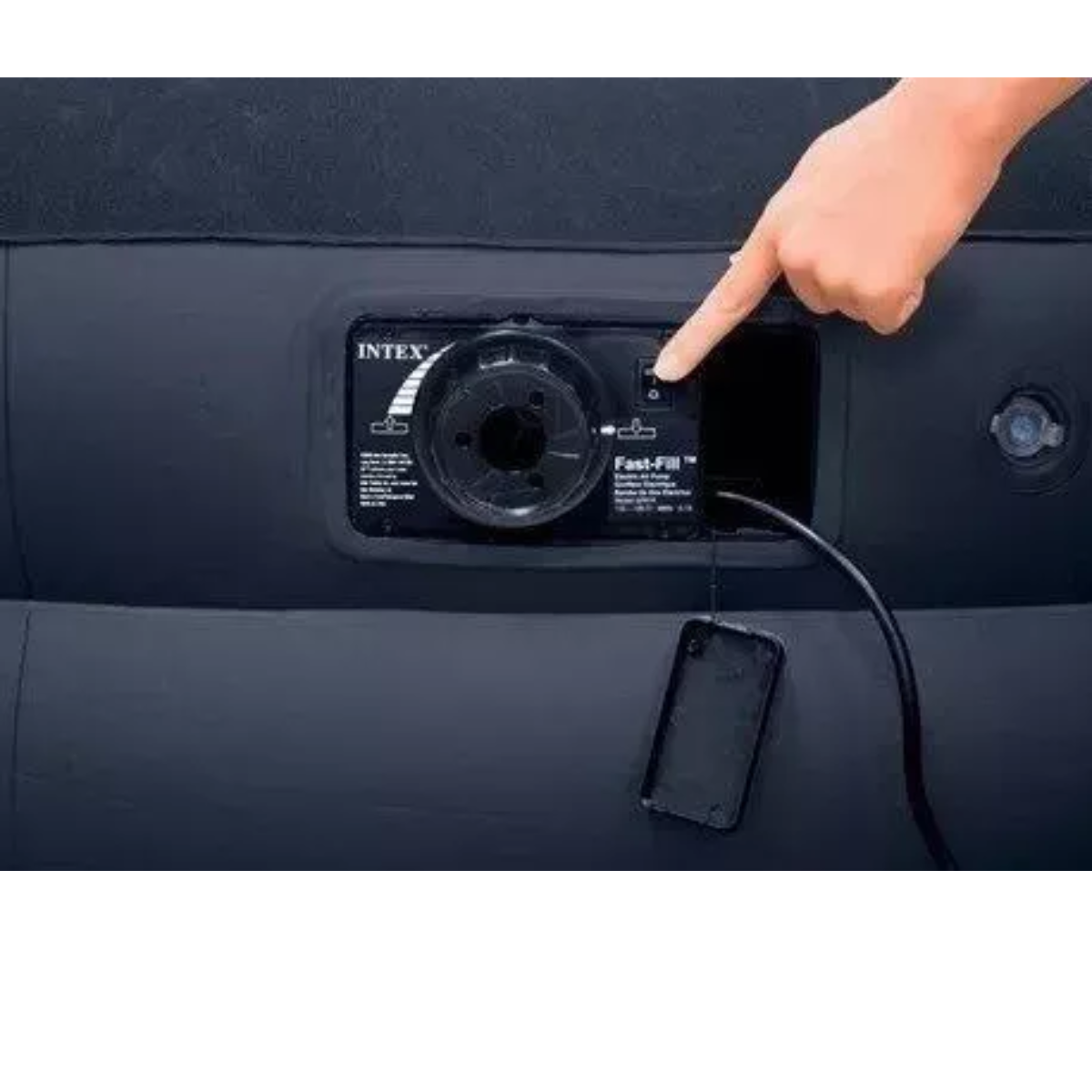 Colchão Inflável Casal Queen C/ Bomba Elétrica Embutida:preto/220v - 8