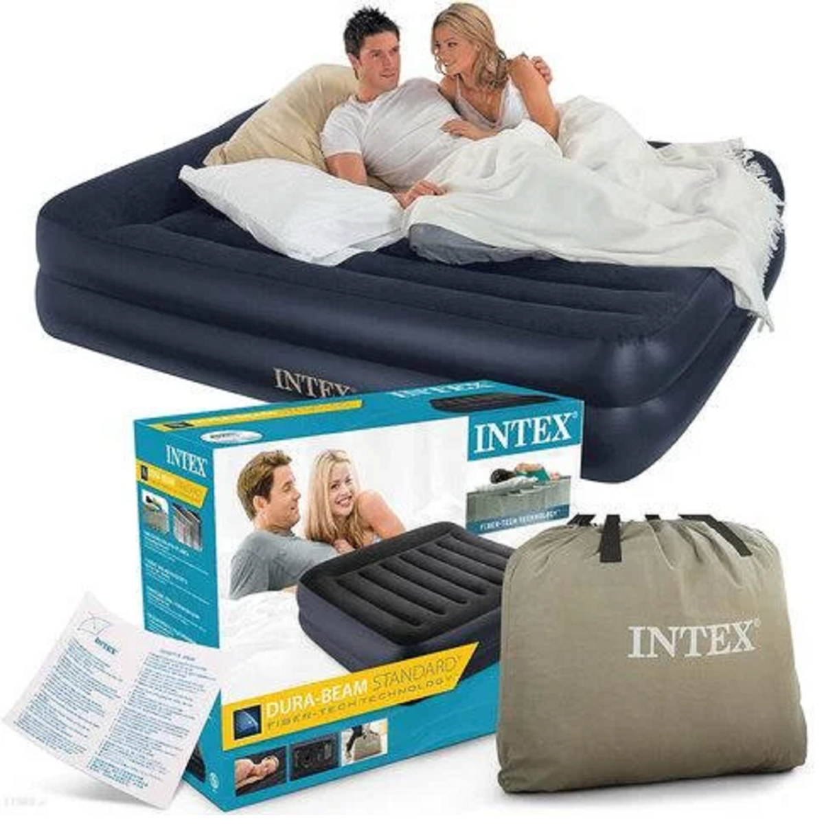 Colchão Inflável Casal Queen C/ Bomba Elétrica Embutida:preto/220v - 5