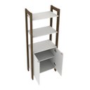 Ver imagem 3 de Estante Multiuso com 2 Portas Az1009 Branco/nogal Tecnomobili