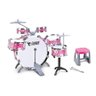 BATERIA INFANTIL INSTRUMENTO MUSICAL ROCKY GIRL GRANDE 10 PEÇAS COMPLETA COM PEDAL E BANQUETA - 1