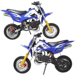 Mini Moto Infantil Gasolina 2 Tempos 49CC Cross Trilha Off Road Importway WVDB-006 Dirt Azul - 3