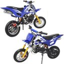 Ver imagem 4 de Mini Moto Infantil Gasolina 2 Tempos 49CC Cross Trilha Off Road Importway WVDB-006 Dirt Azul