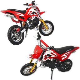 Mini Moto Infantil Gasolina 2 Tempos 49CC Cross Trilha Off Road Importway WVDB-006 Dirt Vermelha - 4