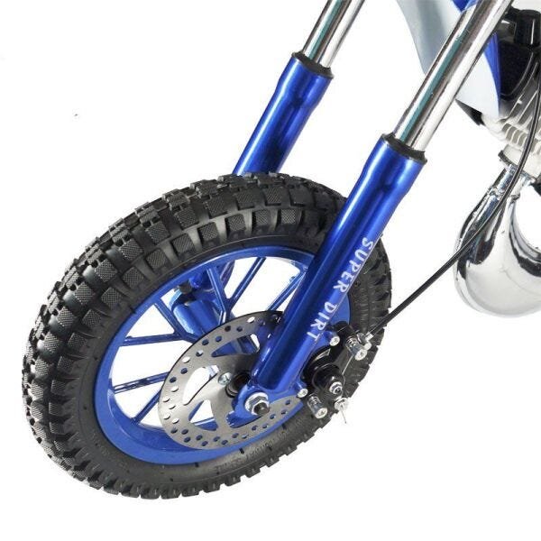 Mini Moto Criança Infantil Cross 49cc 2Tempo Gasolina Azul