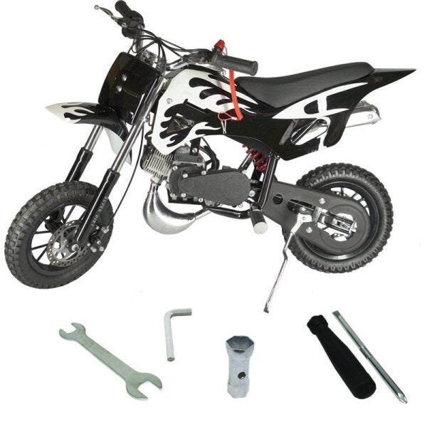 Mini Moto Infantil Gasolina 2 Tempos 49CC Cross Trilha Off Road