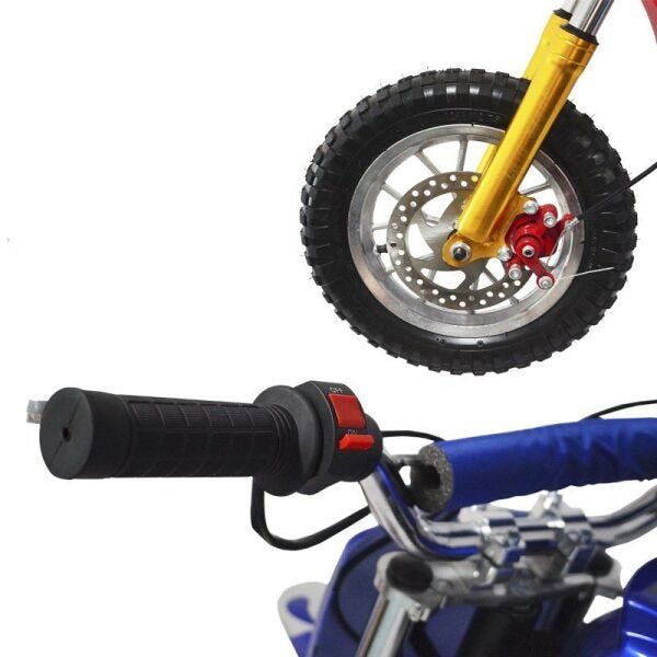 Mini Moto Infantil Gasolina 2 Tempos 49CC Cross Trilha Off Road Importway  WVDB-006 Dirt Azul