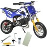 Mini Moto Infantil Gasolina 2 Tempos 49CC Cross Trilha Off Road Importway WVDB-006 Dirt - AZUL - 1