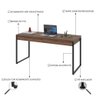 Mesa Para Escritório Estilo Industrial 1,50x0,60 C/2 Gavetas - 4