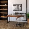 Mesa Para Escritório Estilo Industrial 1,50x0,60 C/2 Gavetas - 1
