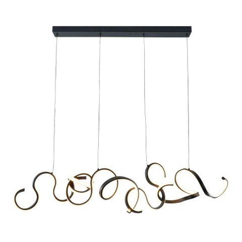 Lustre Pendente Taschibra Toronto Led Bivolt Preto 3000k Luz Amarela 15051084