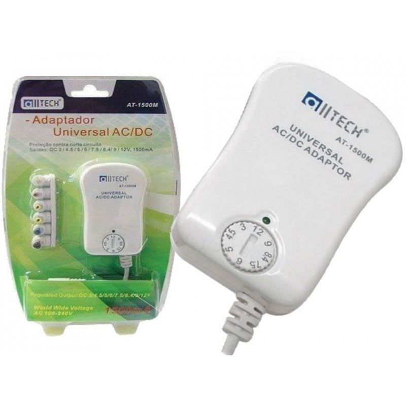 Fonte Universal De 3v Até 12v Com 1500ma (1,5a) Multi Plugs - 1