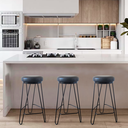 Ver imagem 2 de Banqueta Média para Cozinha Bar Balcão Bistrô Mesa Hairpin:preto