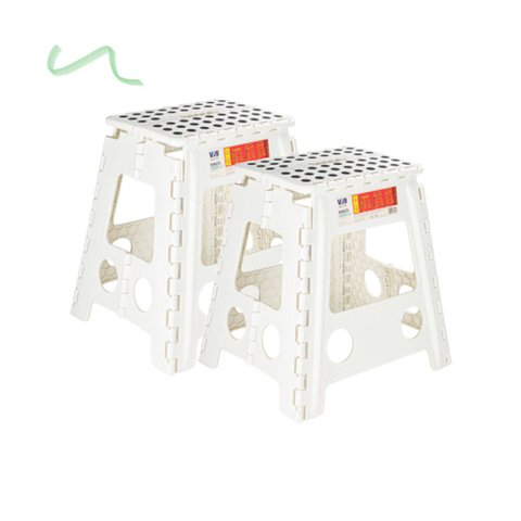 Kit 2 Banquinho De Plastico Banqueta Até 200kg Dobravel Grande Ordene