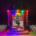 Ver imagem 4 de Enfeite Natalino Casa Natal Cenario LED Vila Decoracao Mesa Estante Sala Aparador Vitrine Loja Festa