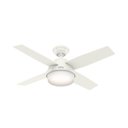 Ver imagem 1 de Ventilador de Teto Hunter Fan Dante Branco 4 Pás com Luminária 127V