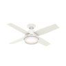 Ventilador de Teto Hunter Fan Dante Branco 4 Pás com Luminária 127V - 1