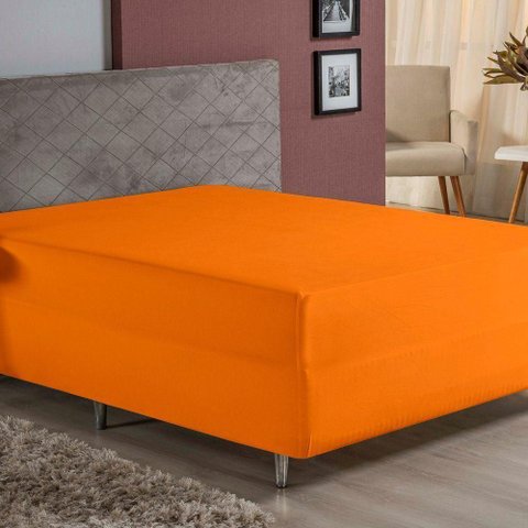 Lençol com Elástico Solteiro Nobre 1 Peça Luva de Box 55cm de Altura Malha 100% Algodão -