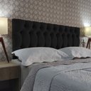 Ver imagem 1 de Cabeceira Queen Estofada 1896 Suede Preto 160 X 60 Rbl