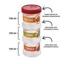 Ver imagem 3 de Kit 12 Porta Condimentos Temperos Organizador Plasútil