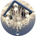 Ver imagem 1 de Lustre De Cristal Acrílico Base 30x30 Quadrado Vai Montado