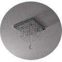 Ver imagem 3 de Lustre De Cristal Acrílico Base 30x30 Quadrado Vai Montado