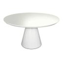 Ver imagem 3 de Mesa de Jantar Cone com Tampo Redondo de Vidro 90cm - Laq. Branco* Somente a Mesa*
