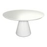 Mesa de Jantar Cone com Tampo Redondo de Vidro 90cm - Laq. Branco* Somente a Mesa* - 3