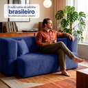 Ver imagem 7 de Sofá Cama Nômade 1,88m Xpand Tech Tecido Velourê Azul Cama Inbox