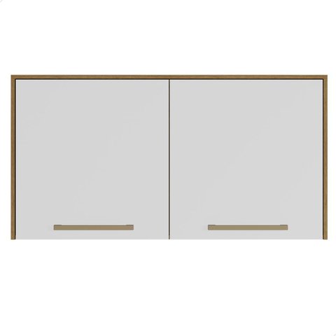 Armário de Parede Aéreo para Lavanderia 2 Porta Yaro Branco