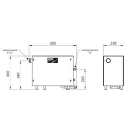 Gerador de Vapor para Sauna Steam Inox Sodramar 6kw + Quadro - 2
