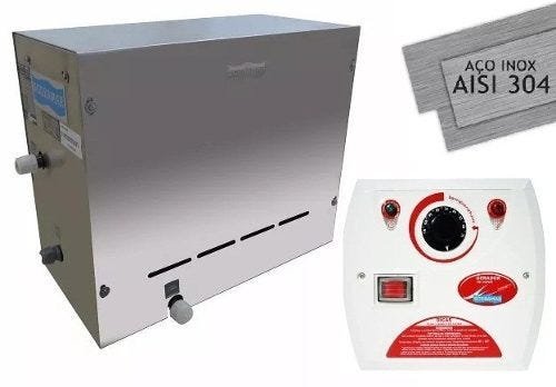 Gerador de Vapor para Sauna Steam Inox Sodramar 6kw + Quadro