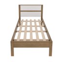 Ver imagem 3 de Cama de Solteiro para Colchão 88cm Amendoa/branco Cm8004 Tecno Mobili