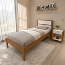 Ver imagem 1 de Cama de Solteiro 88cm CM8004 Amêndoa/Branco - Tecno Mobili