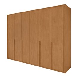 Guarda Roupa 6 Portas 6 Gavetas 100% Mdf Easy Space Amendoa Clean - 3