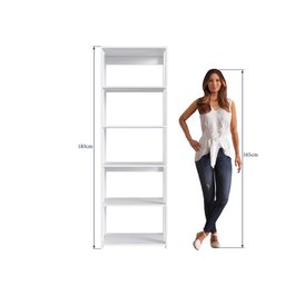 Estante Livreiro Branca com 5 Prateleiras 60x45x183cm Closet Organizador Multiuso - 3