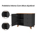 Ver mais imagens de Mesa Escrivaninha em L 145x128 cm e Balcao 91 cm Freijo Preto Artany