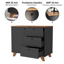 Ver imagem 6 de Mesa Escrivaninha em L 145x128 cm e Balcao 91 cm Freijo Preto Artany