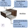 Compartimento Secreto em Mesa de Cabeceira c/ Abertura Lateral Mão Direita e Trava Oculta Madeirado - 3
