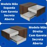 Compartimento Secreto em Mesa de Cabeceira c/ Abertura Lateral Mão Direita e Trava Oculta Madeirado - 7